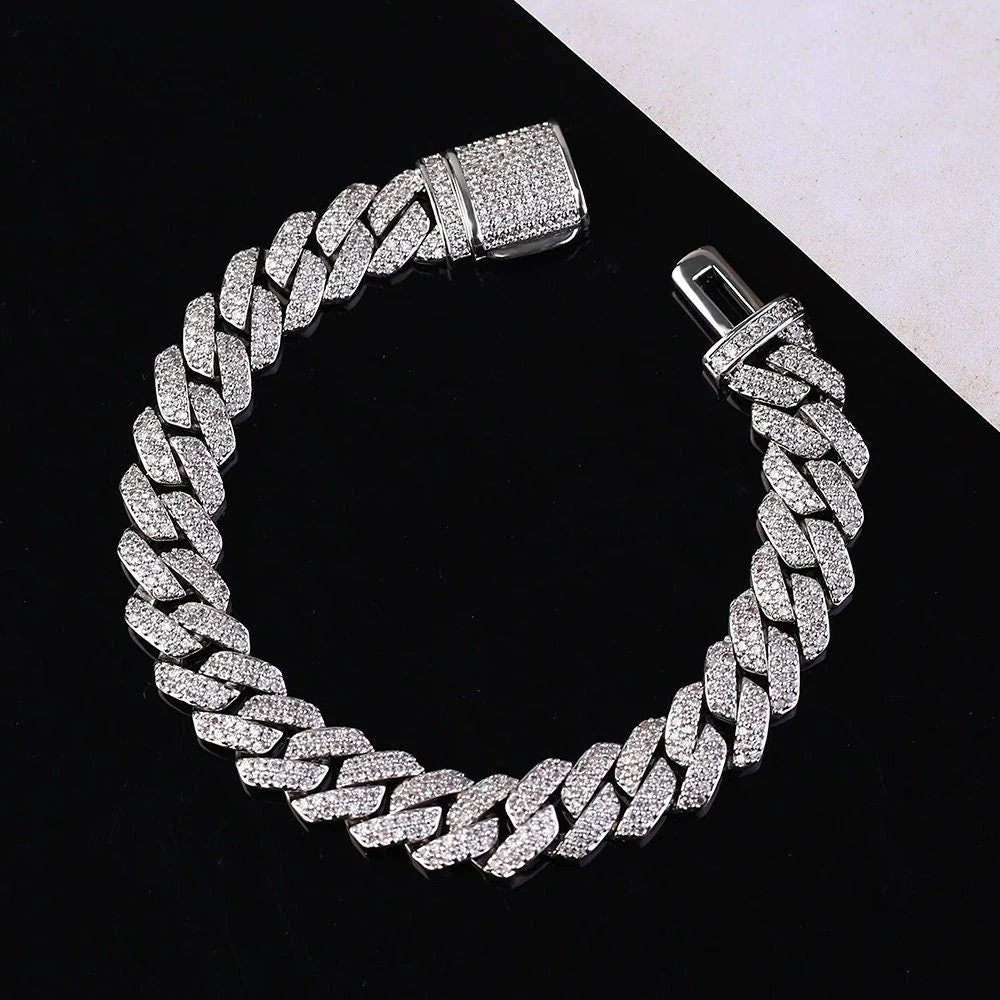 Moissanite Everyday Wear Cuban Bracelet – Iced Out