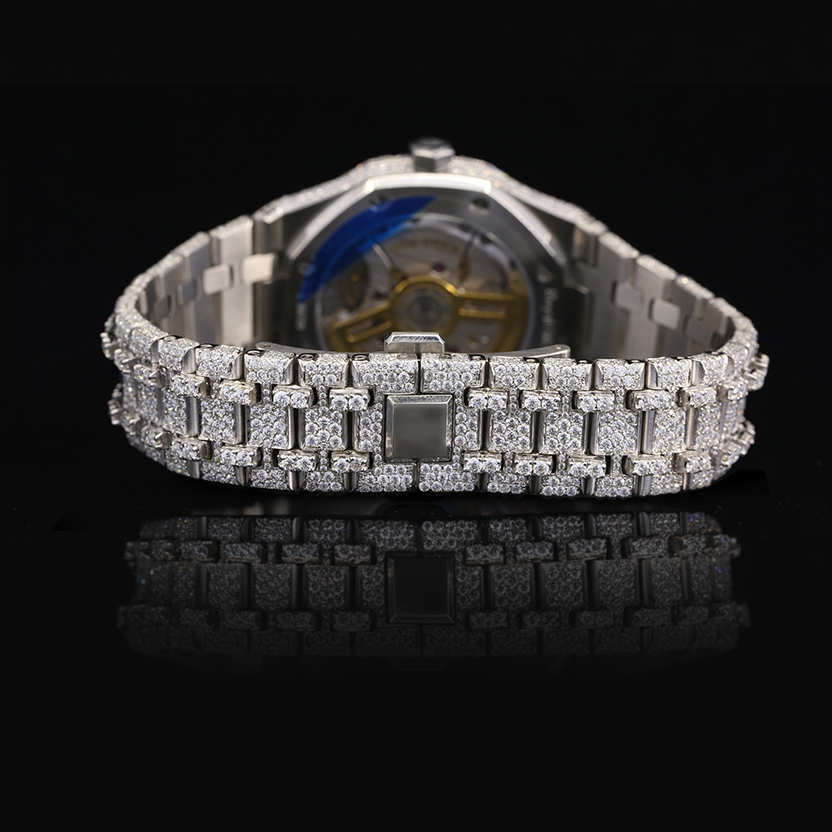 Moissanite Iced Out Round Automatic Watch – 22ct Edition (41mm)