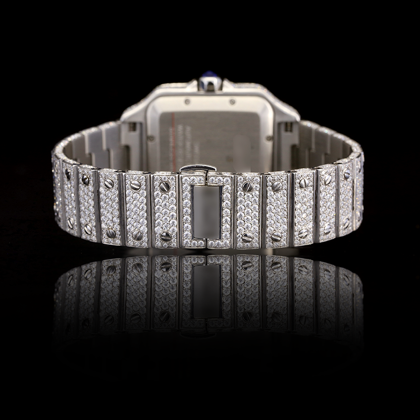 Moissanite Iced Out Square Automatic Watch – 20ct Edition (41mm)