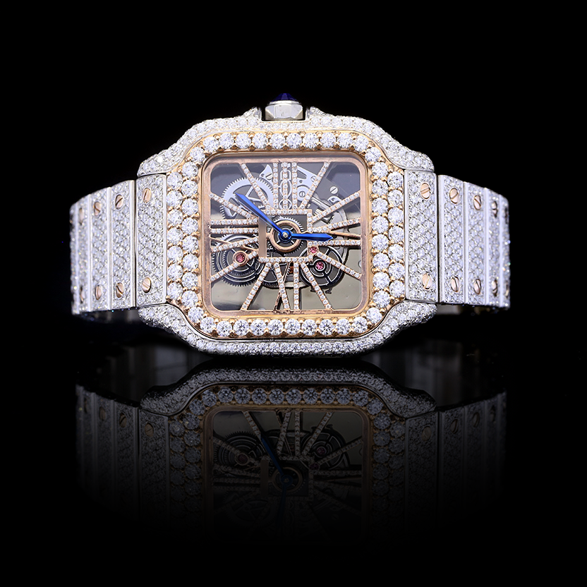 Moissanite Iced Out Square Automatic Watch – 41mm