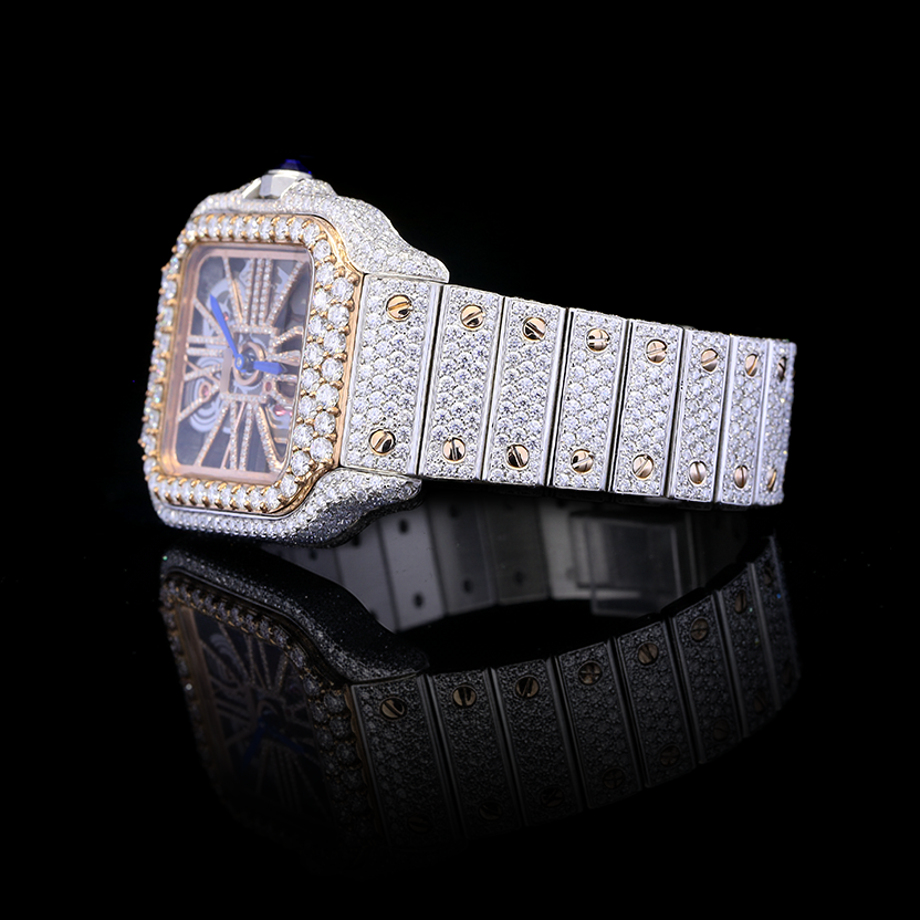 Moissanite Iced Out Square Automatic Watch – 41mm