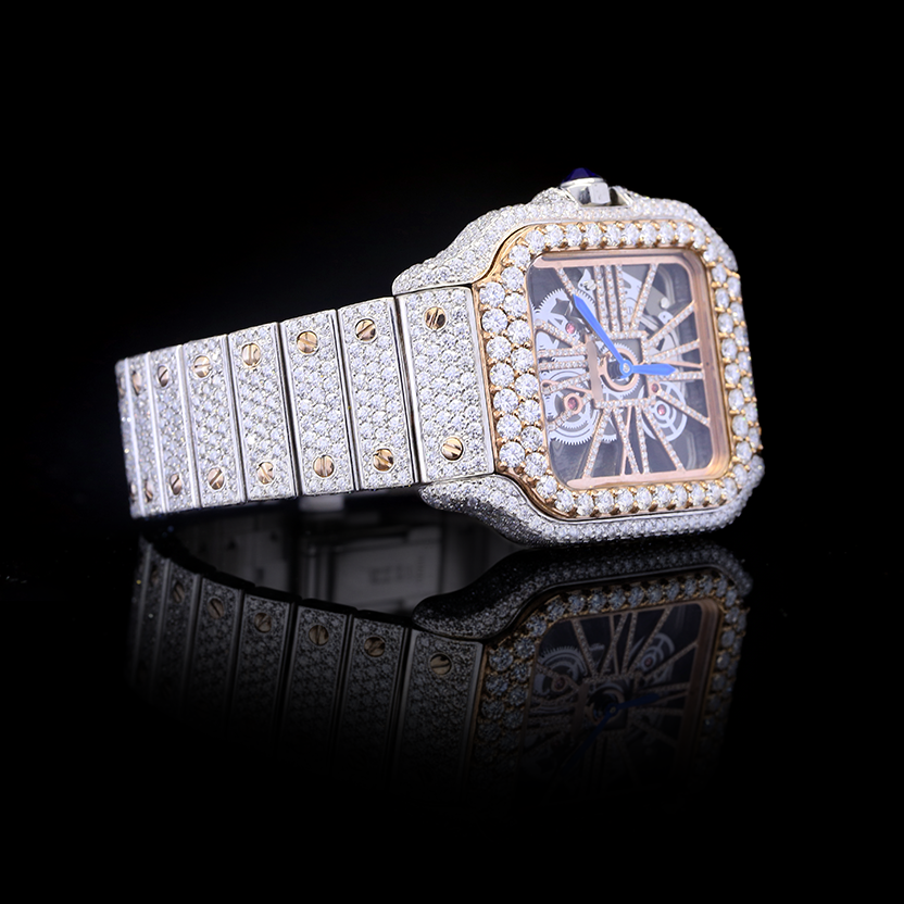 Moissanite Iced Out Square Automatic Watch – 41mm