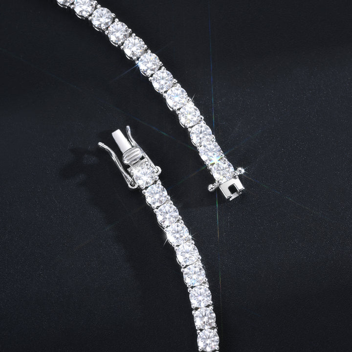 Moissanite Tennis Chain & Necklace – Iced Out (Silver 925)