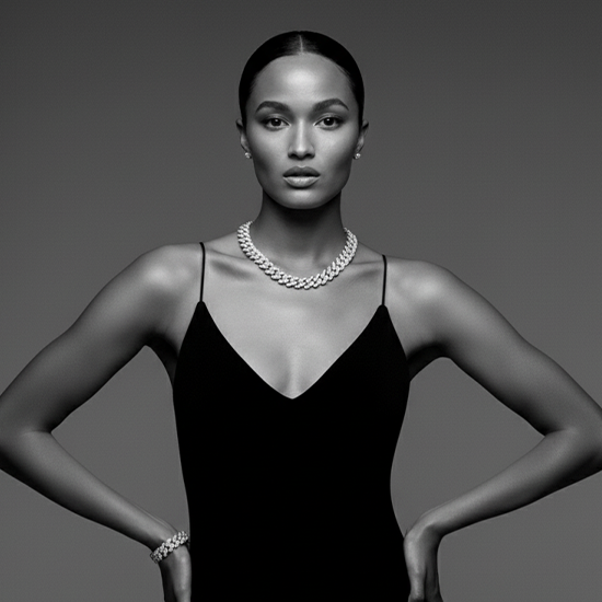 Moissanite Classic Monaco Cuban Necklace Chain – Iced Out (925 Silver, 14mm)