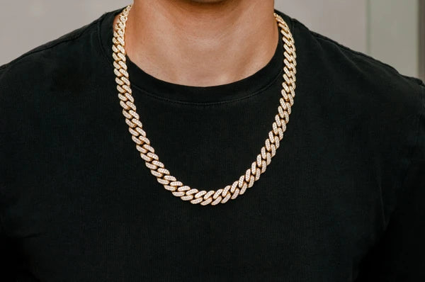 Moissanite “Thick KILO” Miami Cuban Link Prong Chain Necklace – Iced Out