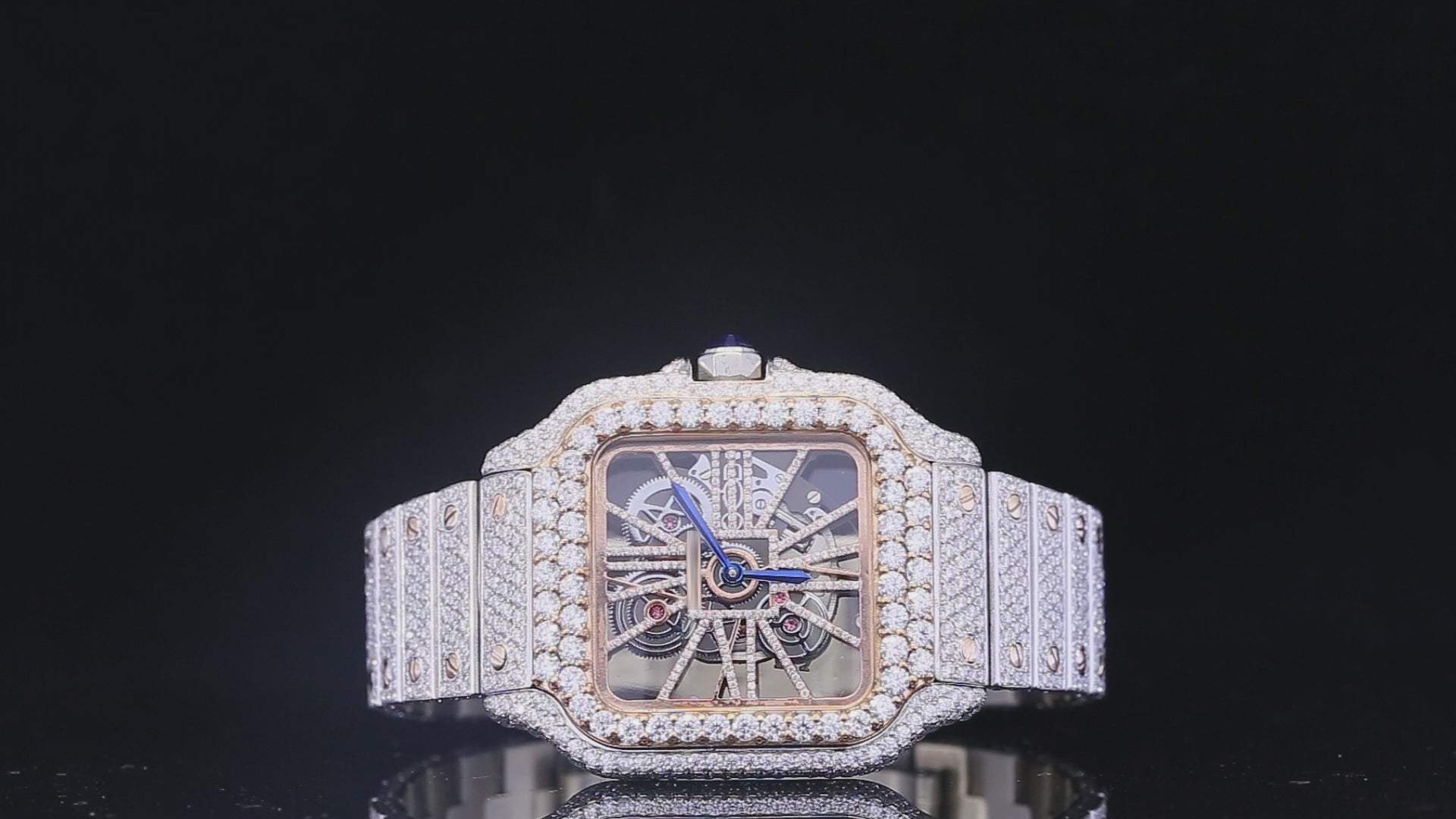 Moissanite Iced Out Square Automatic Watch – 41mm
