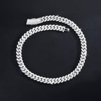 Moissanite Miami Cuban Link Mossaic Setting Chain Necklace – Iced Out