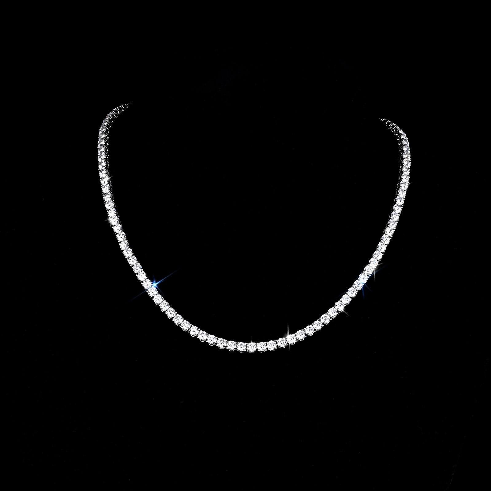 Moissanite Tennis Chain Necklace – Iced Out