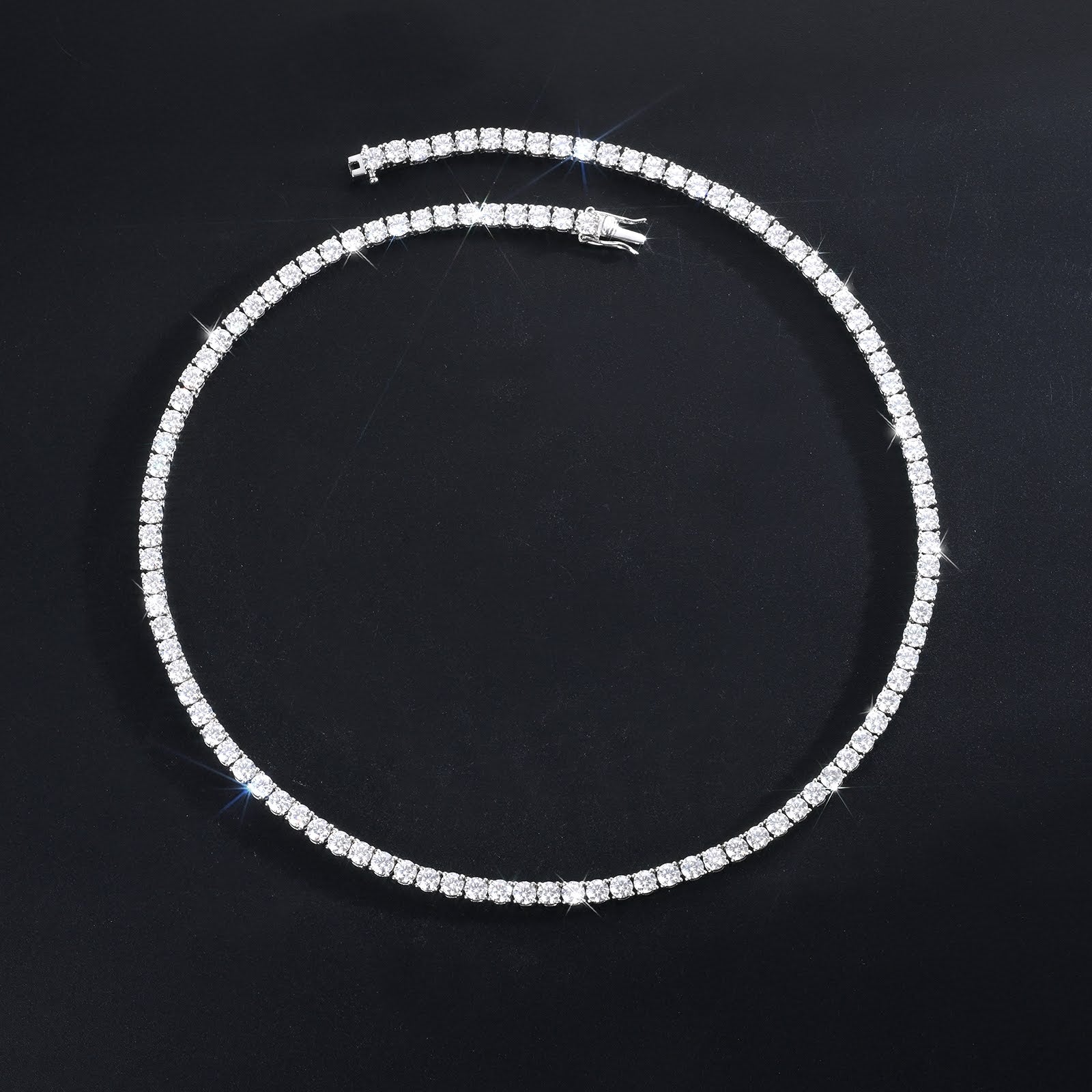 Moissanite Tennis Chain Necklace – Iced Out