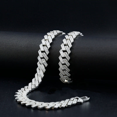 Moissanite Square Baguette Cuban Link Chain – Iced Out