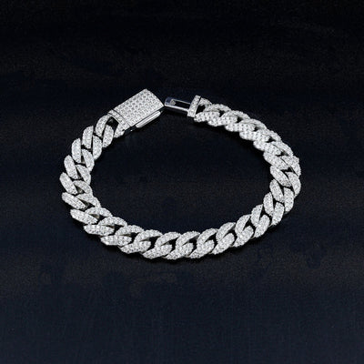 Moissanite Miami Cuban Link Prong Bracelet – Iced Out