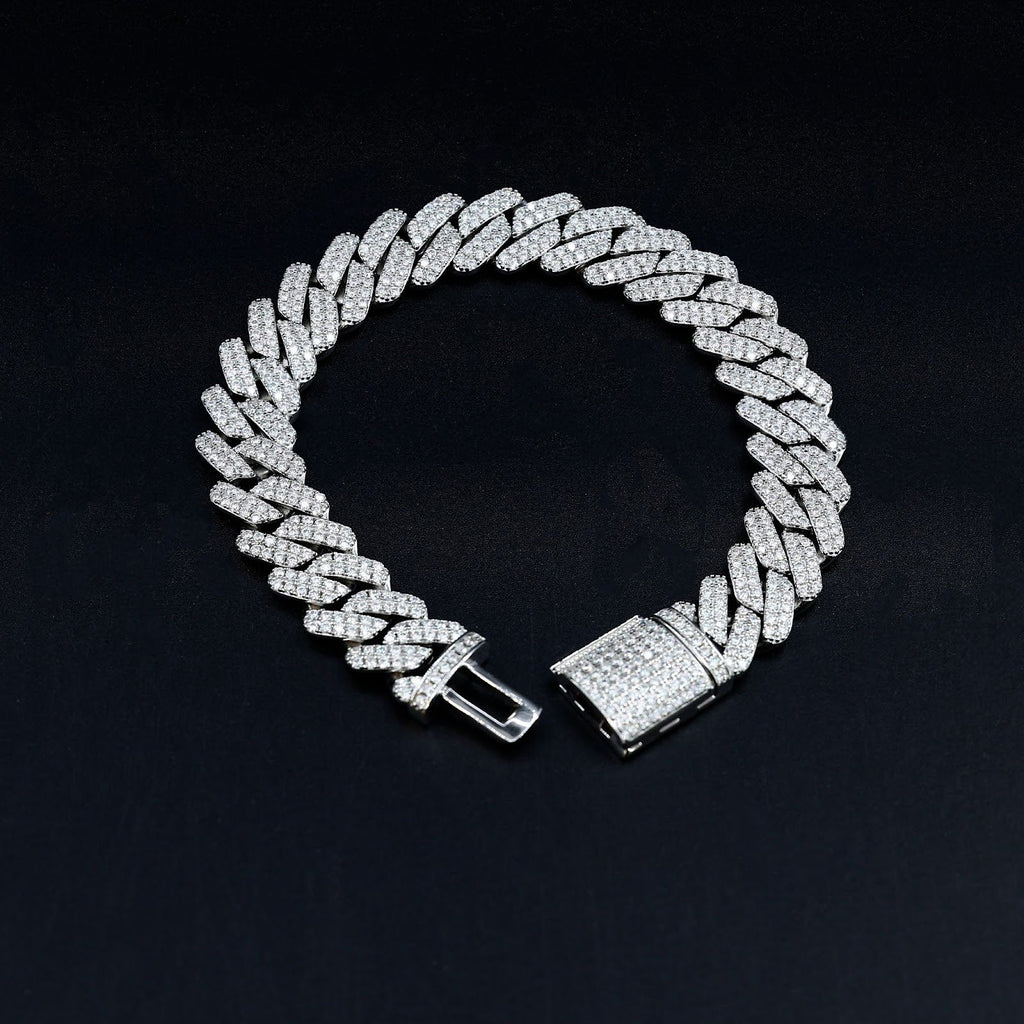 Moissanite Everyday Wear Cuban Bracelet – Iced Out