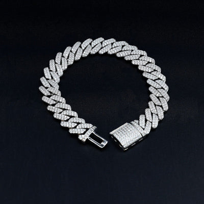 Moissanite Everyday Wear Cuban Bracelet – Iced Out