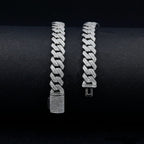 Moissanite Classic Monaco Cuban Necklace Chain – Iced Out (925 Silver, 14mm)