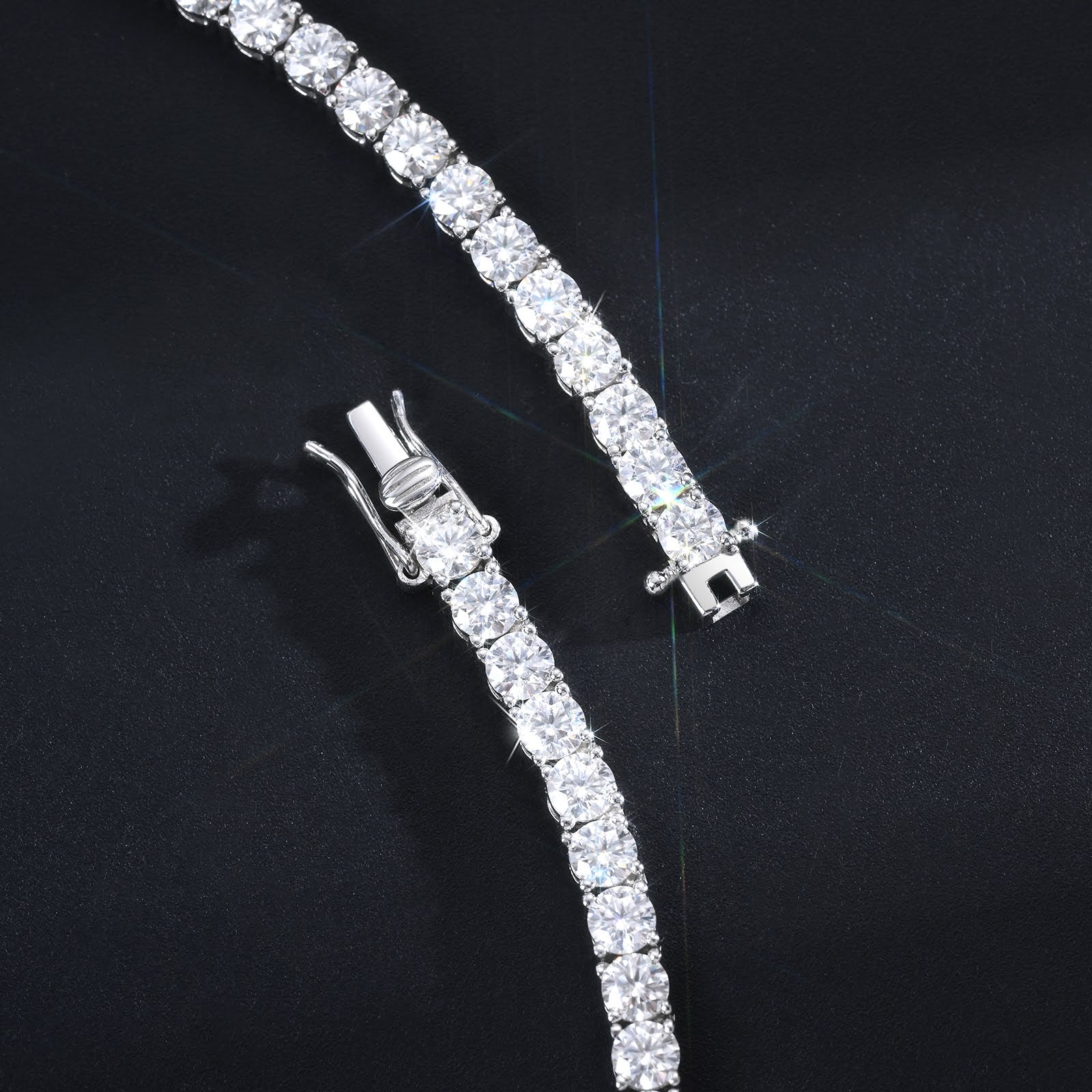 Moissanite Tennis Chain Necklace – Iced Out