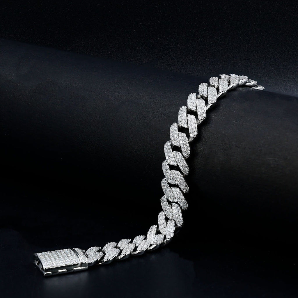 Moissanite Everyday Wear Cuban Bracelet – Iced Out
