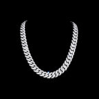 Moissanite Miami Cuban Link Mossaic Setting Chain Necklace – Iced Out